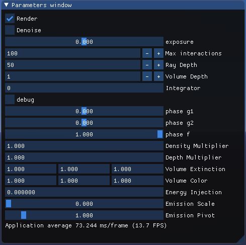 This is the largest parameter window in VPT and controls the shading and render aspects.