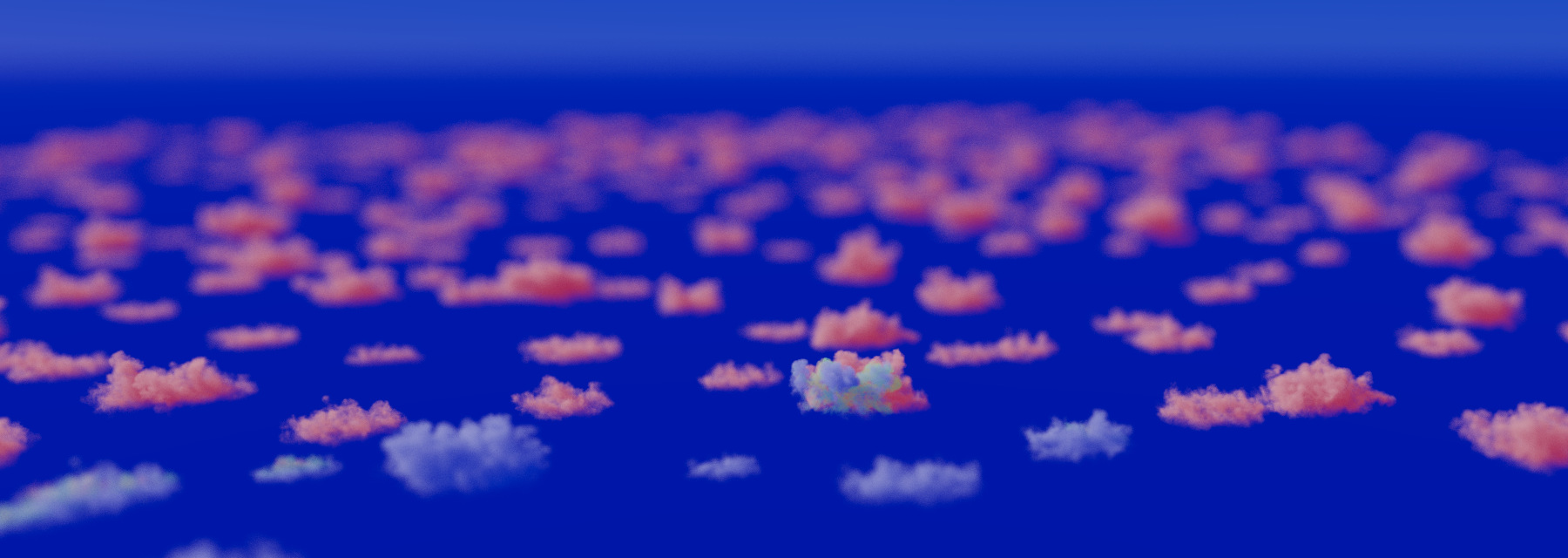 DOF visualization for a cloud scene