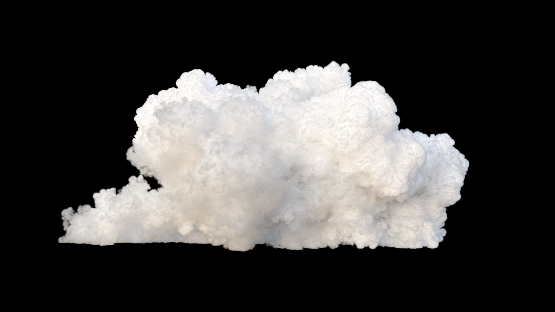 Cumulus congestus with pyro simulation